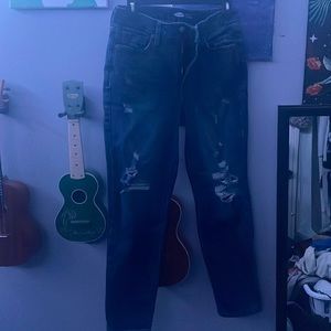 High rise old navy straight jeans dark wash